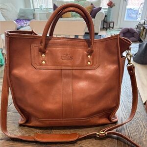 J.W. Hulme Leather Carryall Tote Bag